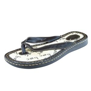 Born Concept Sz 7 M Black Flip Flop Synthetic Women Sandals